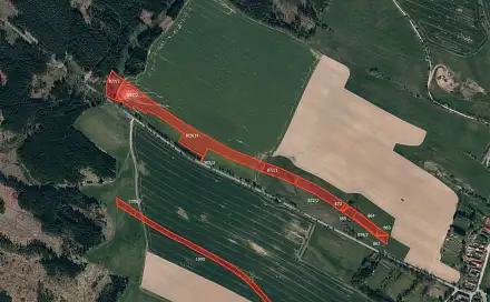 Prodej pole 60 377 m², Žirovnice - Stranná, okres Pelhřimov