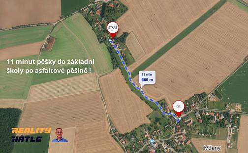 Prodej stavebního pozemku 996 m², Mžany - Dub, okres Hradec Králové
