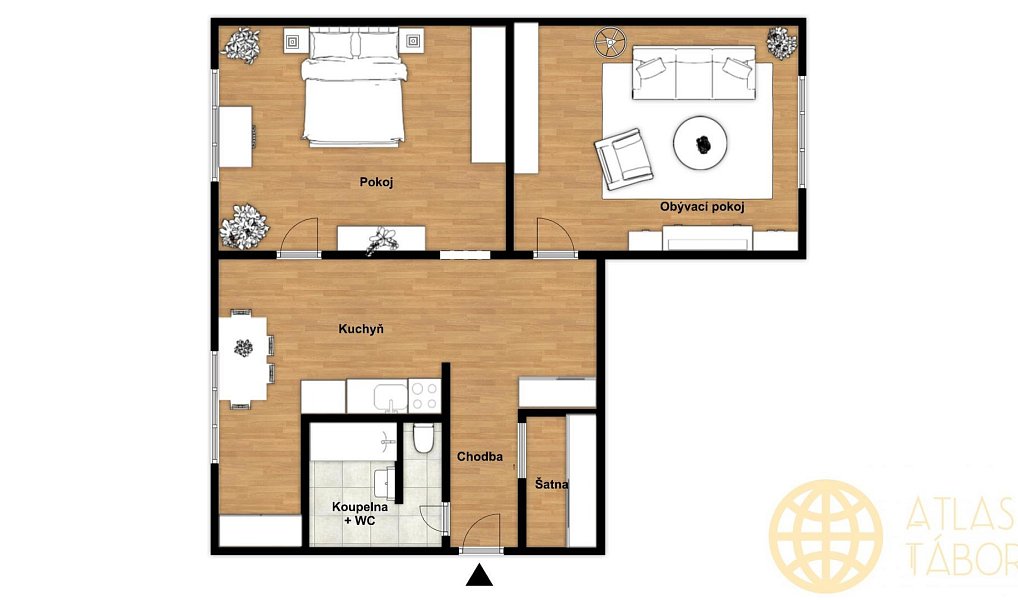 Prodej bytu 2+1 65 m², Tábor – náhled fotky 2
