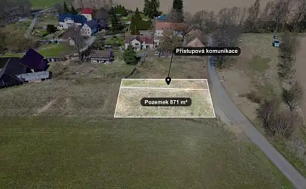 Prodej stavebního pozemku 871 m², Planá - Zliv, okres Tachov