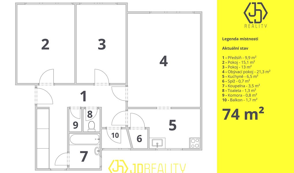 Prodej bytu 3+1 72 m², Kladno – náhled fotky 23