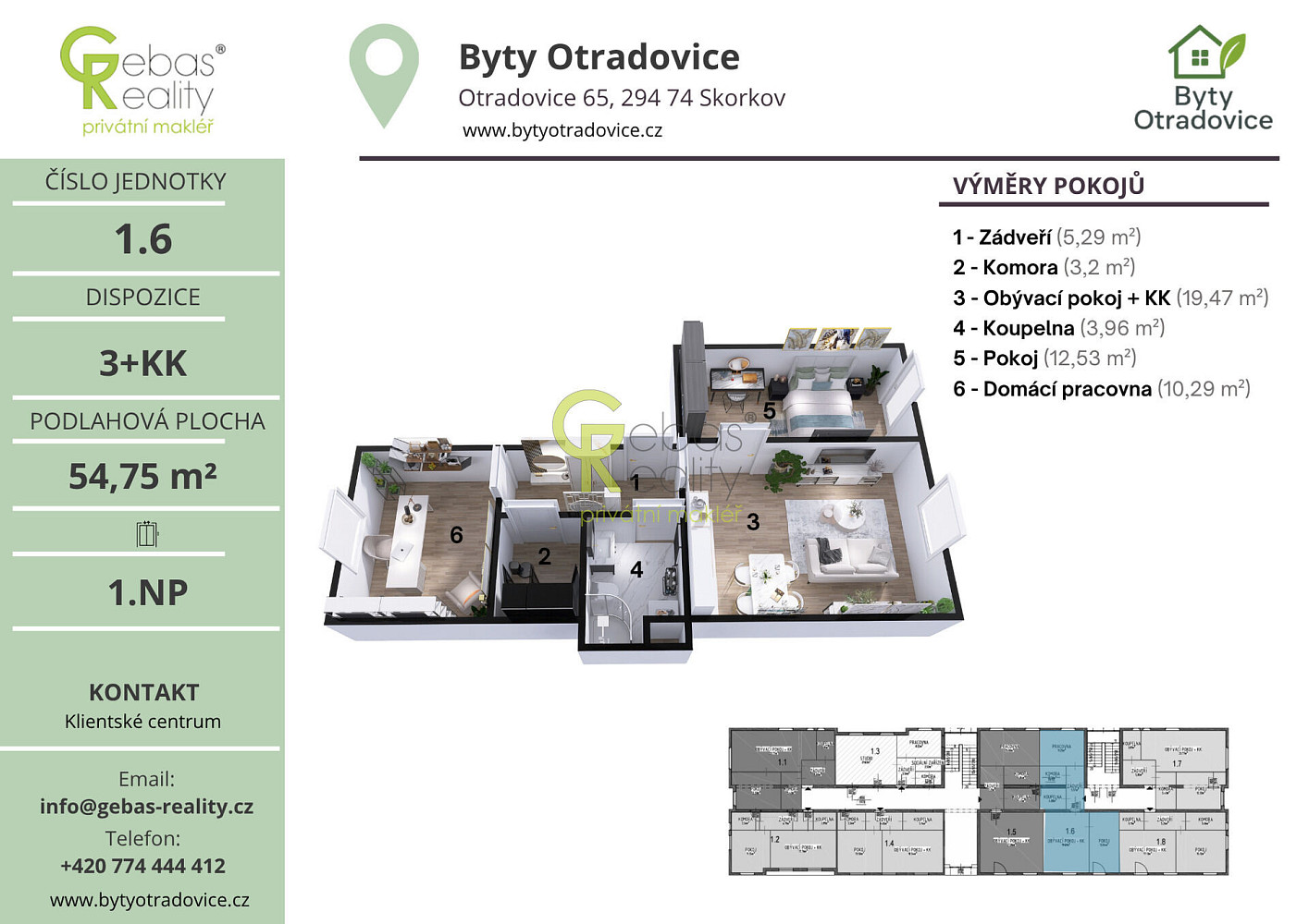 Prodej bytu 3+kk 55 m² — photo 3