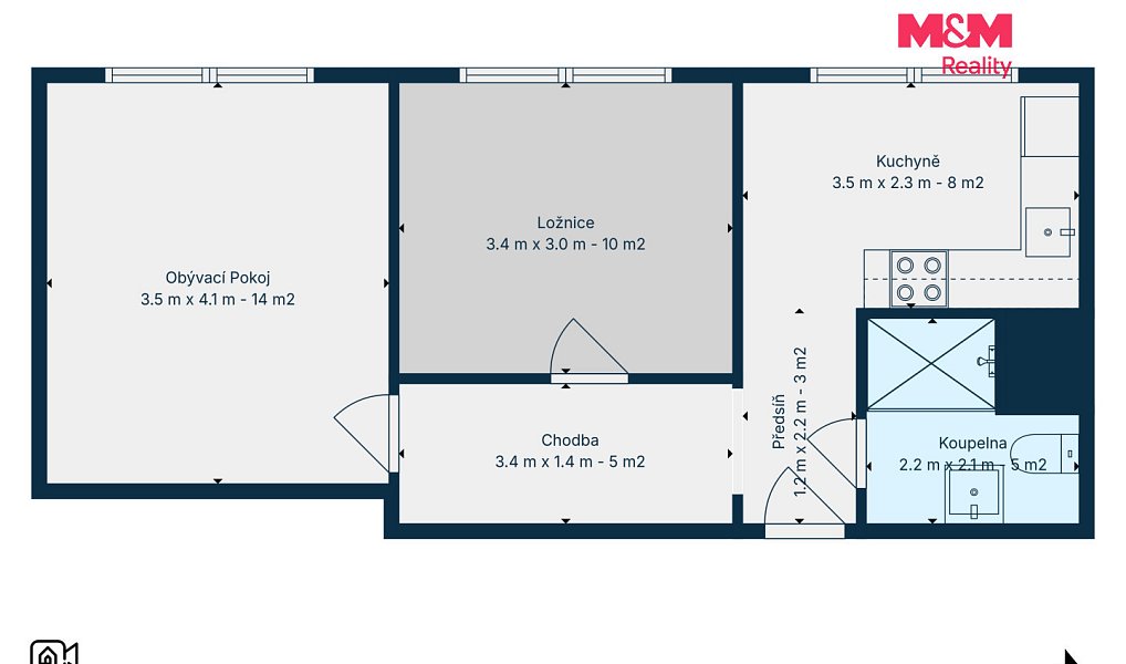 Prodej bytu 2+1 44 m², Adamov – náhled fotky 5