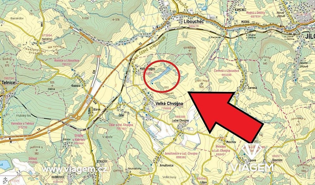 Prodej pole 4 436 m², Velké Chvojno – náhled fotky 4