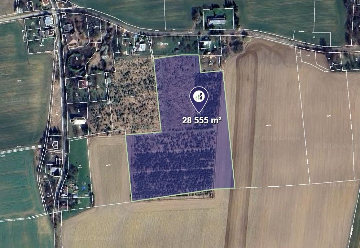 Prodej pole 28 555 m² rezervováno