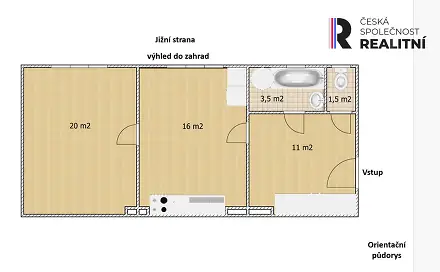 Prodej bytu 1+1 50 m², Tovární, Kryry, okres Louny