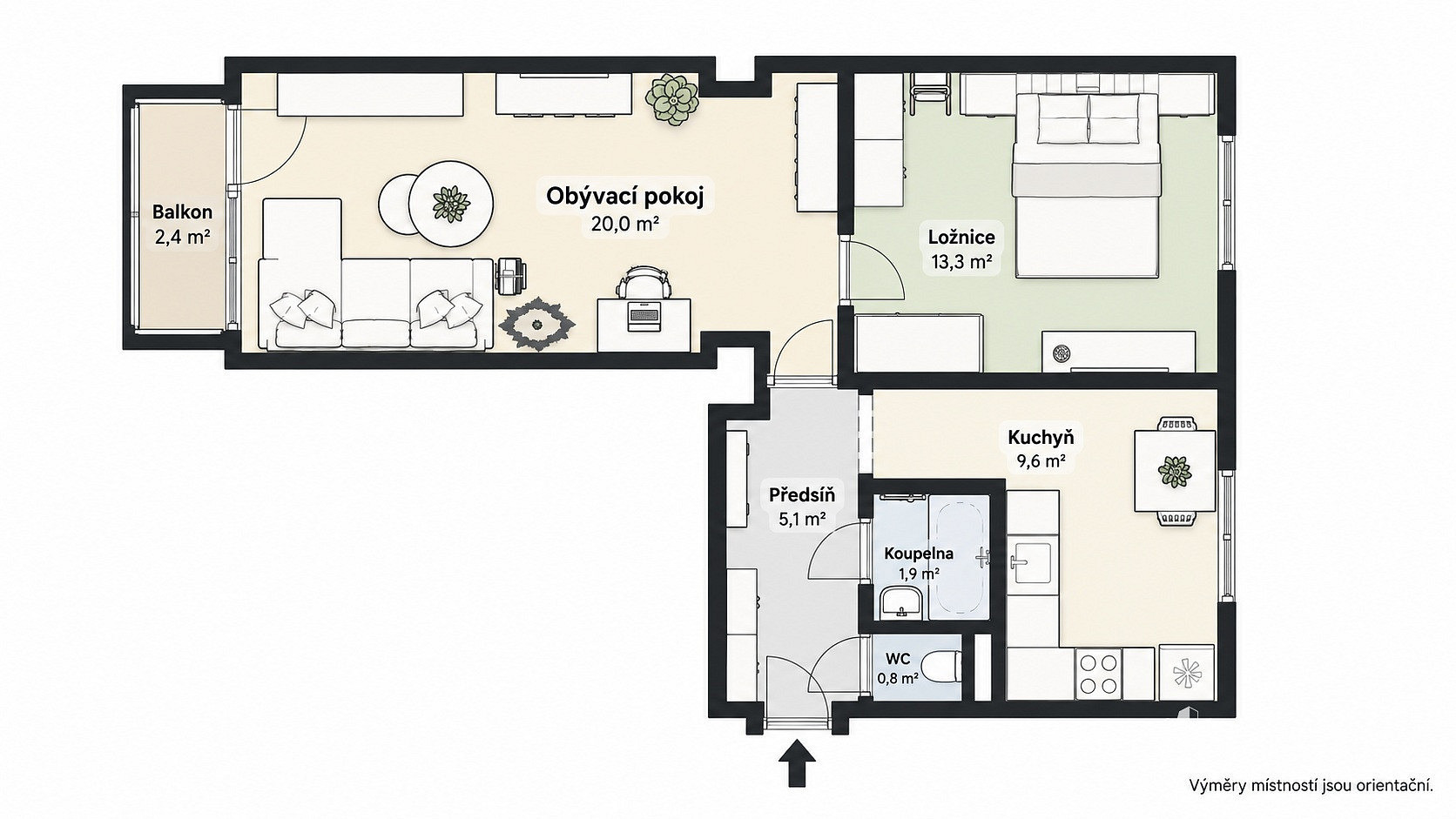 Prodej bytu 2+1 53 m² – fotografie 4