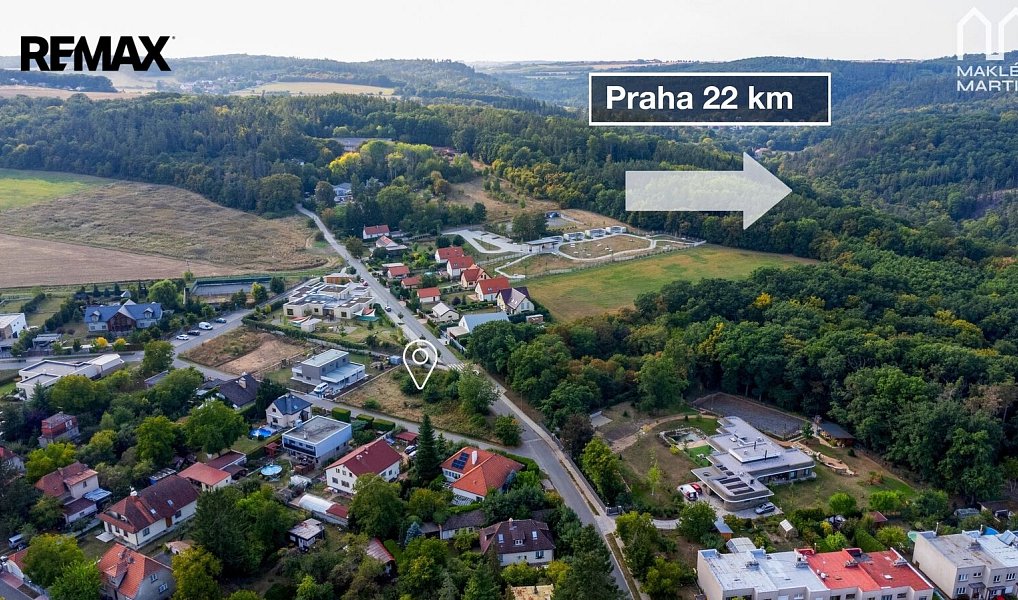 Prodej stavebního pozemku 1 380 m², Černošice – náhled fotky 2