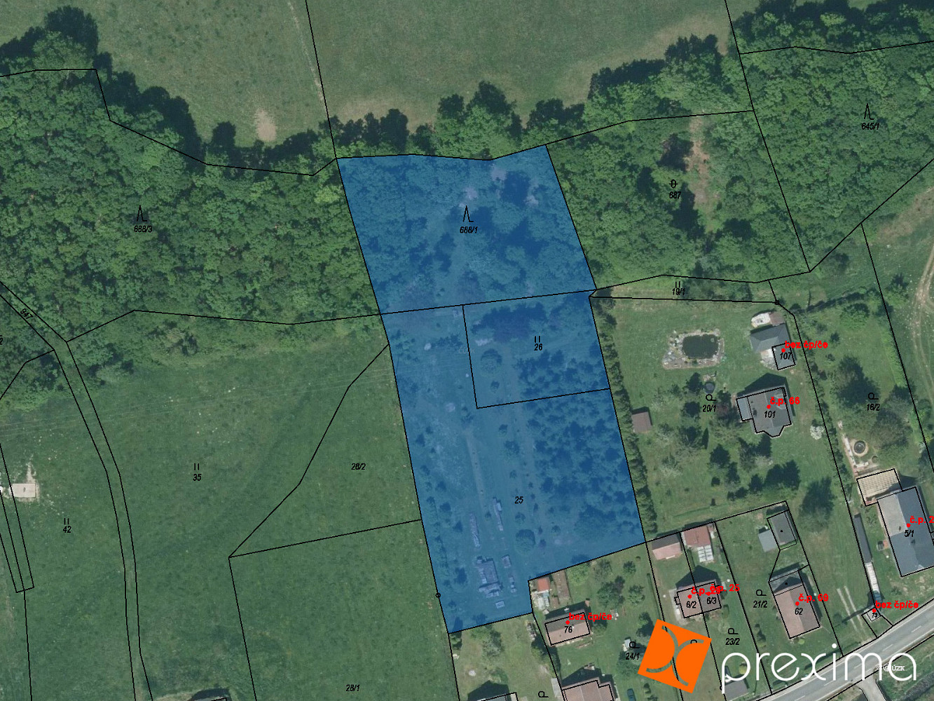 Prodej pole 4 272 m²
