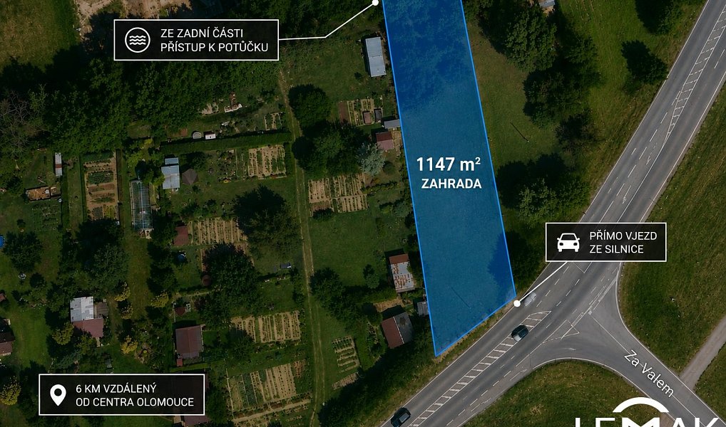 Prodej zahrady 1 147 m², Bystrovany – náhled fotky 7