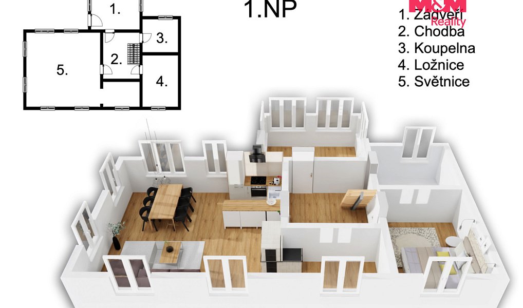 Prodej domu 134 m² s pozemkem 2 021 m², Dobruška – náhled fotky 2