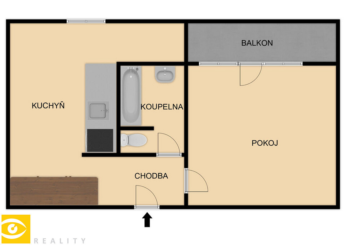 Prodej bytu 1+1 39 m² – fotografie 2