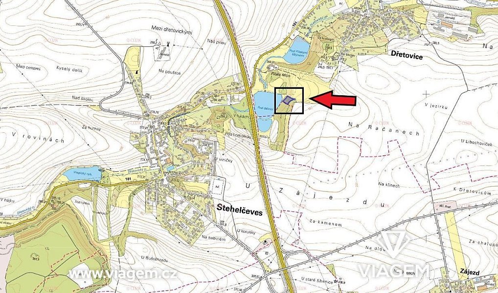 Prodej pozemku 520 m², Dřetovice – náhled fotky 3