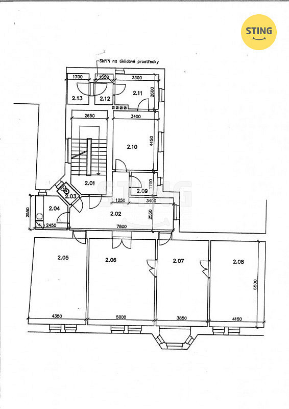 Pronájem sestavy dvou kanceláří 23m². – pohled 3
