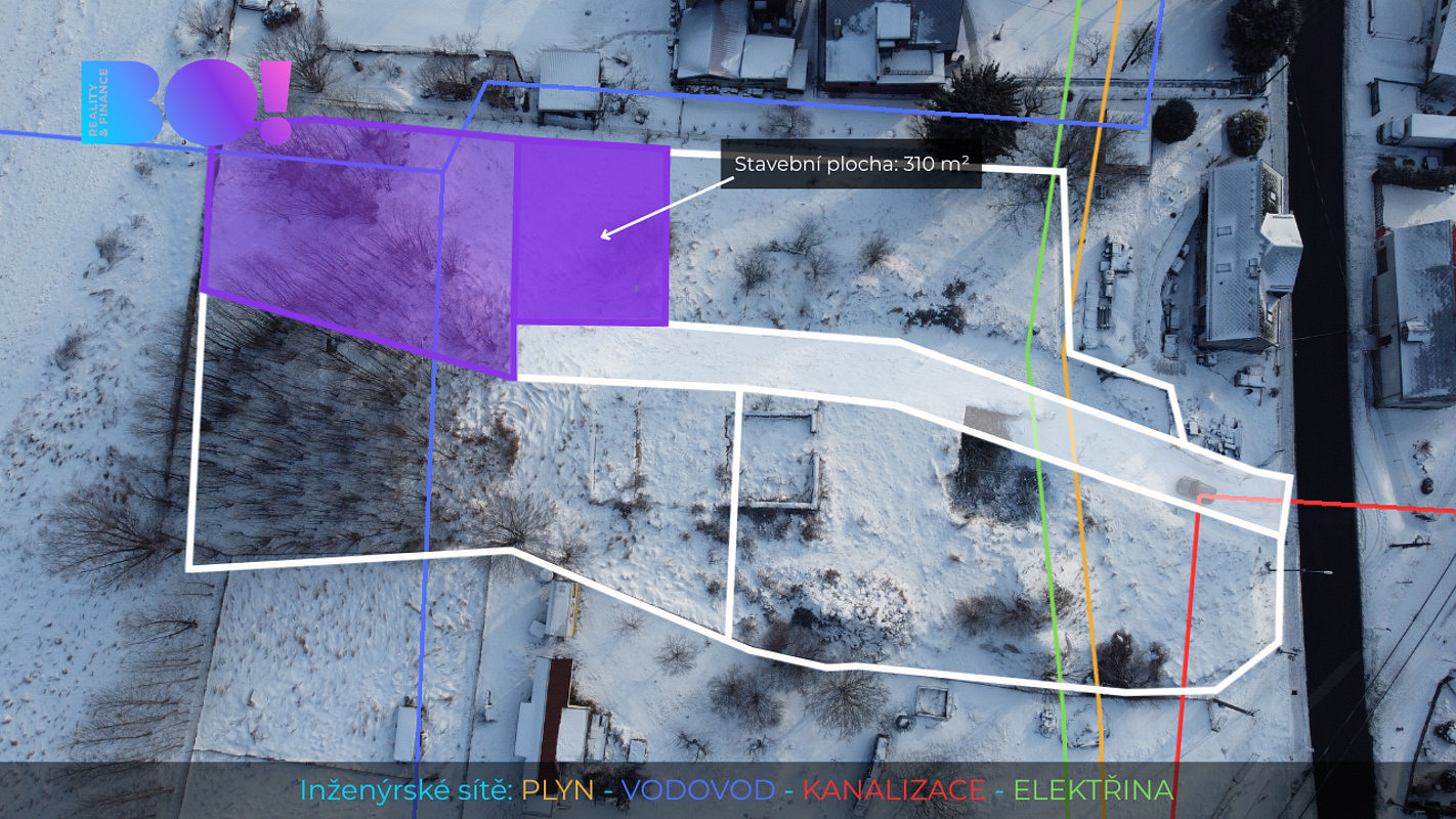 Prodej stavebního pozemku 1 026 m² – pohled 3