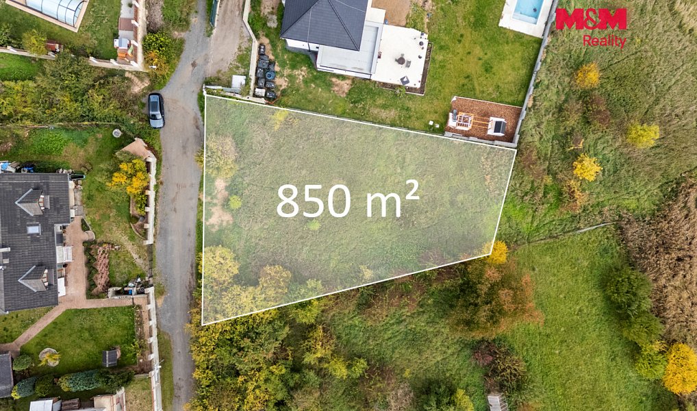Prodej stavebního pozemku 850 m², Třebichovice – náhled fotky 2