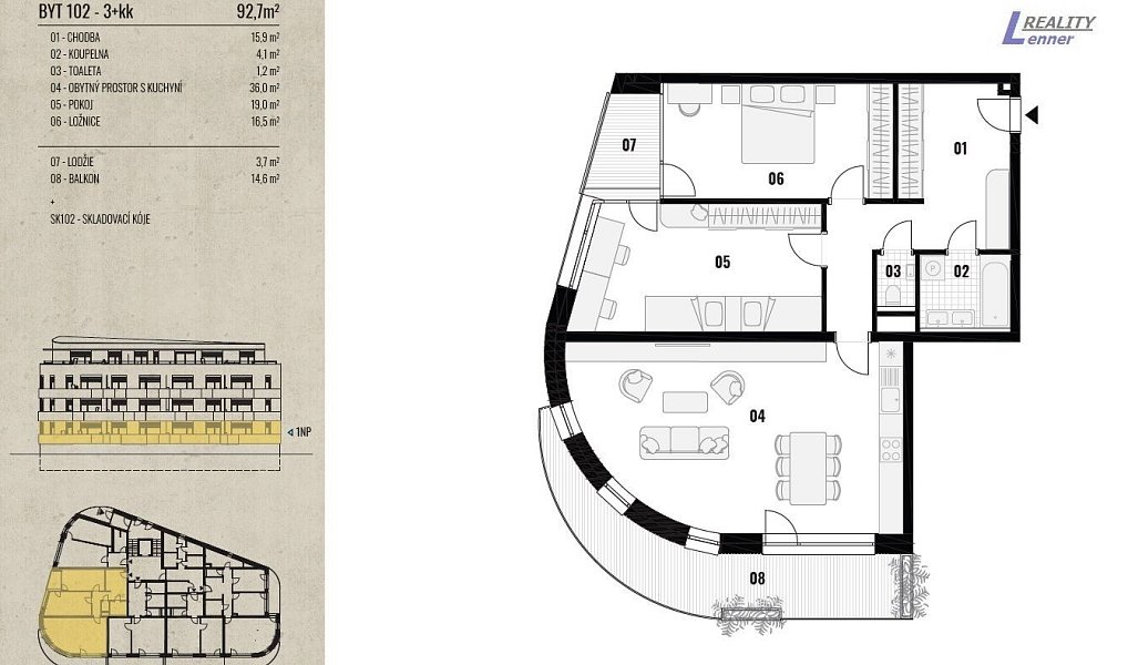 Prodej bytu 3+kk 92 m², Rožmitál pod Třemšínem – náhled fotky 15
