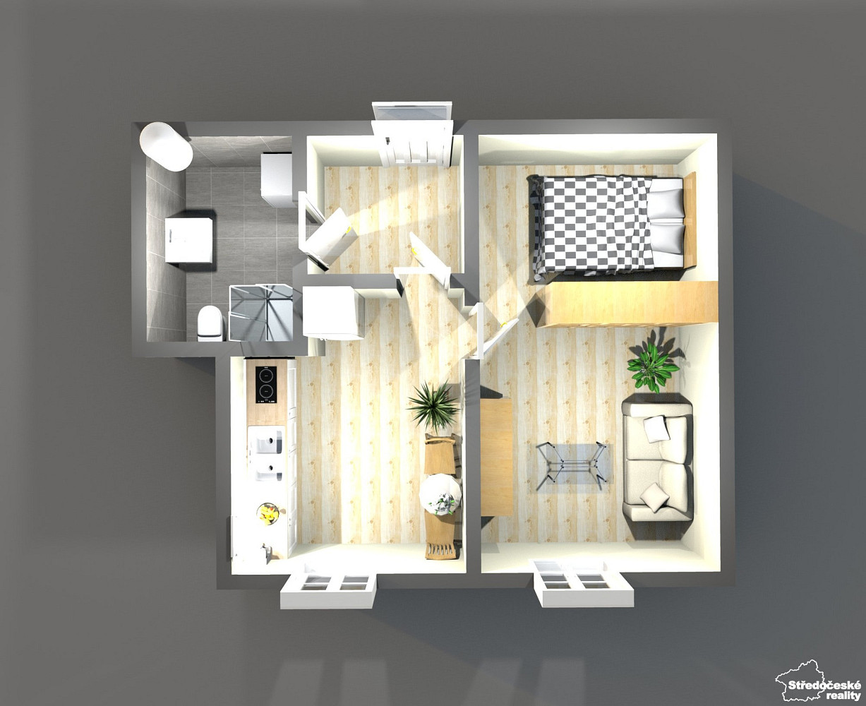 Pronájem bytu 2+kk 40 m² – fotografie 4