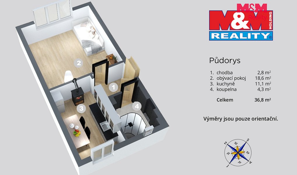 Prodej bytu 1+1 38 m², Děčín – náhled fotky 9