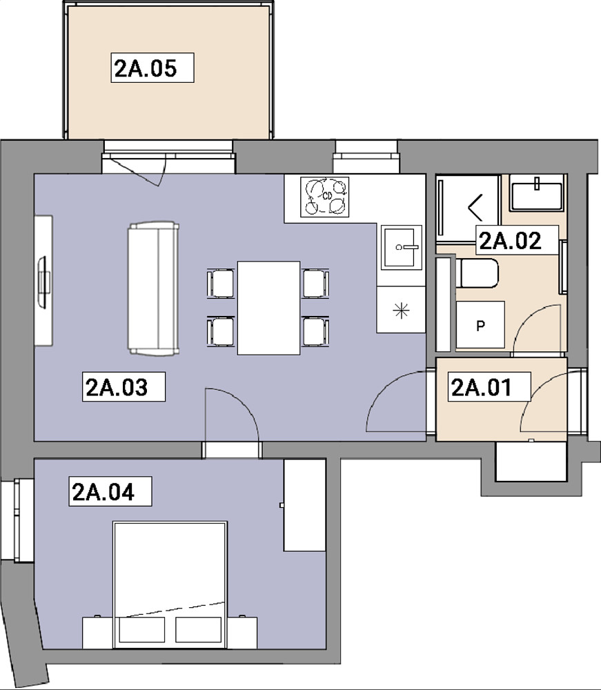 Prodej bytu 2+kk 44 m² – fotografie 2