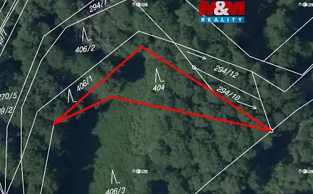 Prodej lesa 491 m², Červené Pečky - Bohouňovice I, okres Kolín