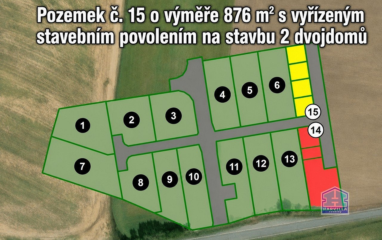 Prodej stavebního pozemku 876 m²