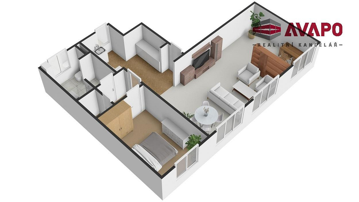 Pronájem bytu 2+kk 70 m² — photo 2