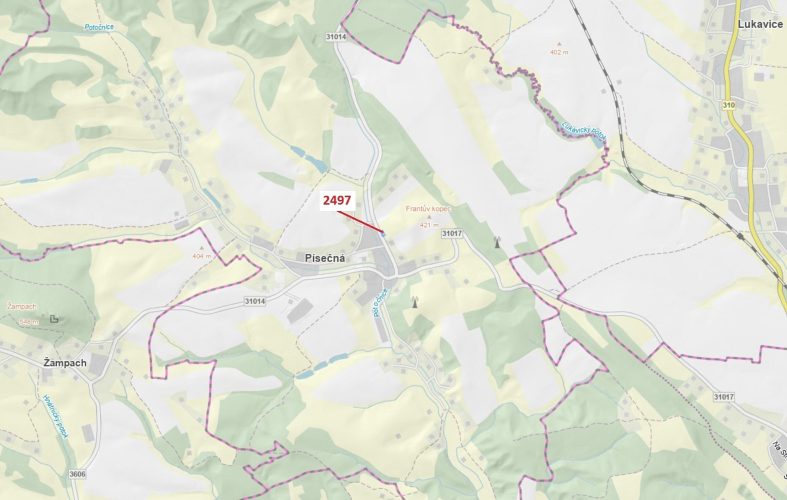 Dražba lesa 797 m²