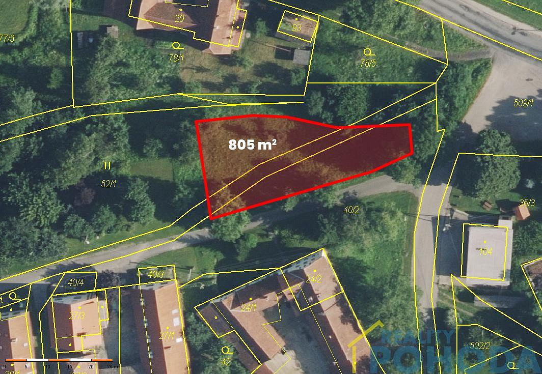 Prodej stavebního pozemku 805 m² – fotografie 3