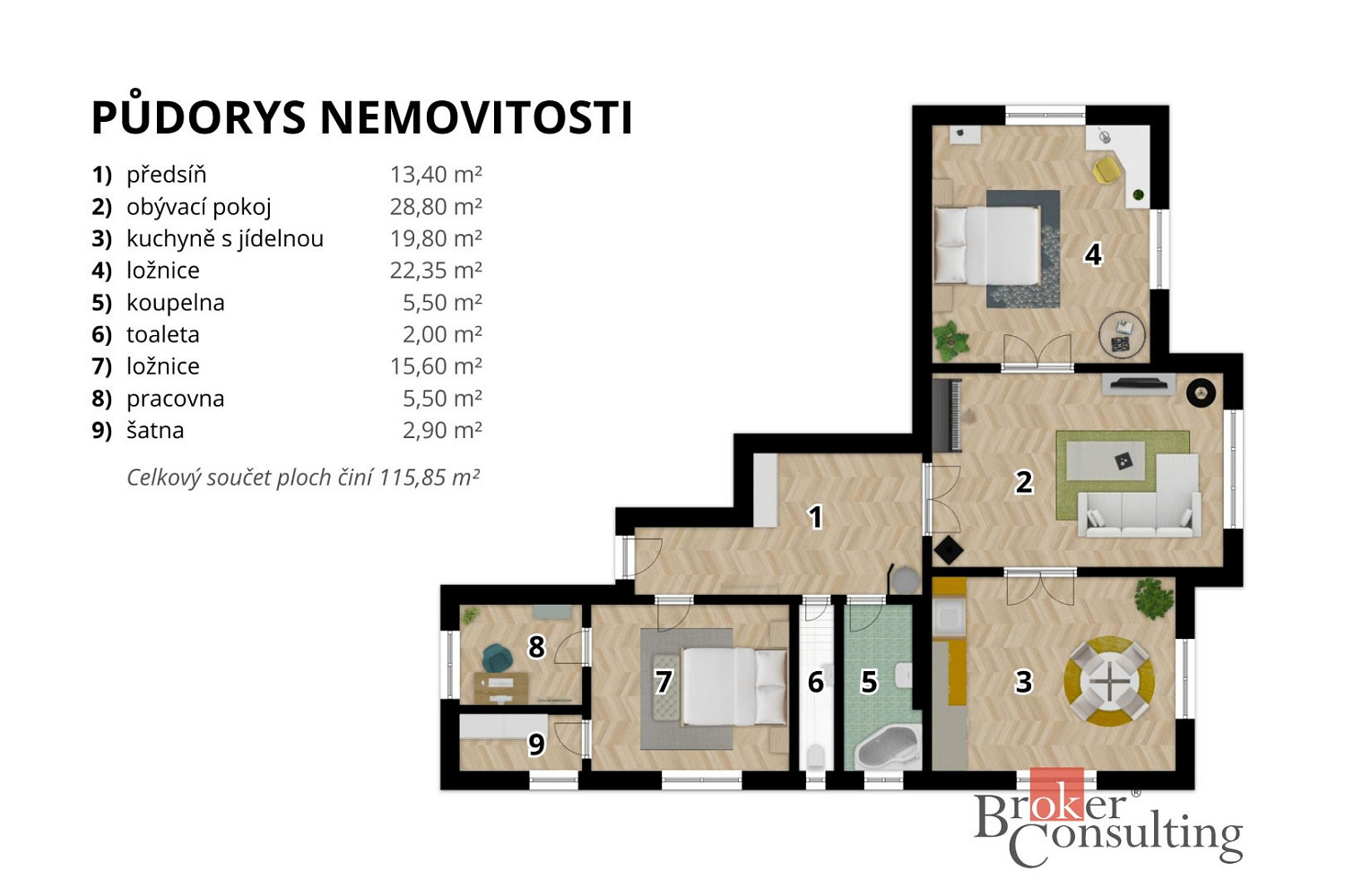 Prodej bytu 3+1 110 m² – fotografie 3