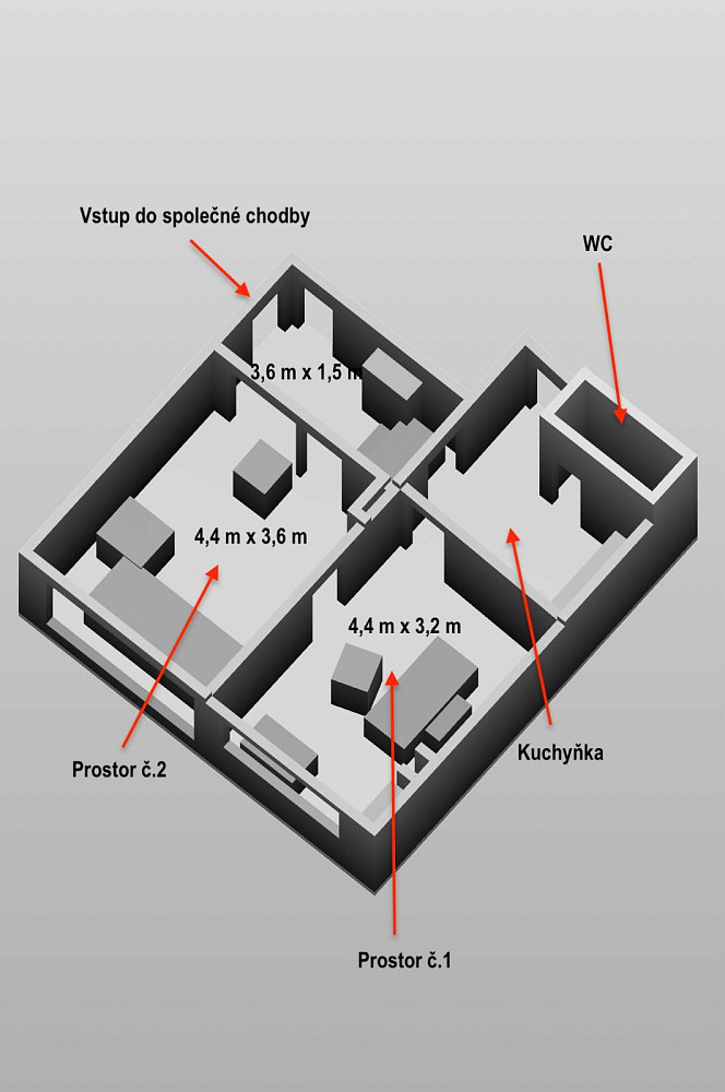 Pronájem kanceláře 30 m² – fotografie 4