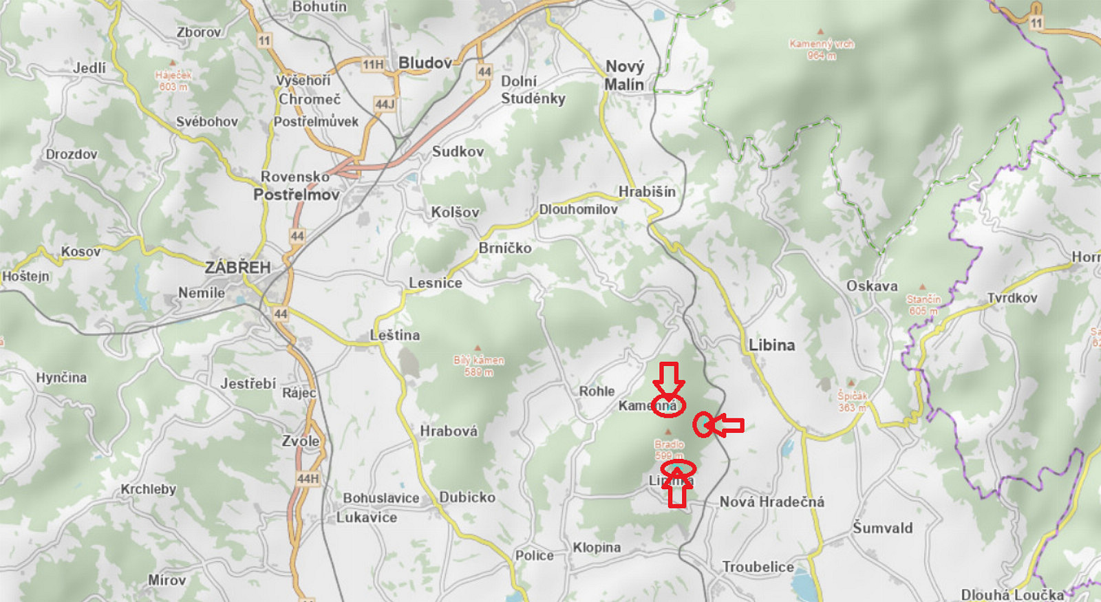 Prodej lesa 6 798 m²