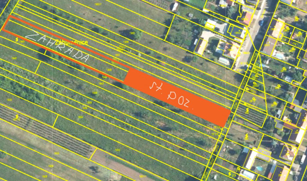 Prodej stavebního pozemku 2 575 m², Lužice – náhled fotky 2