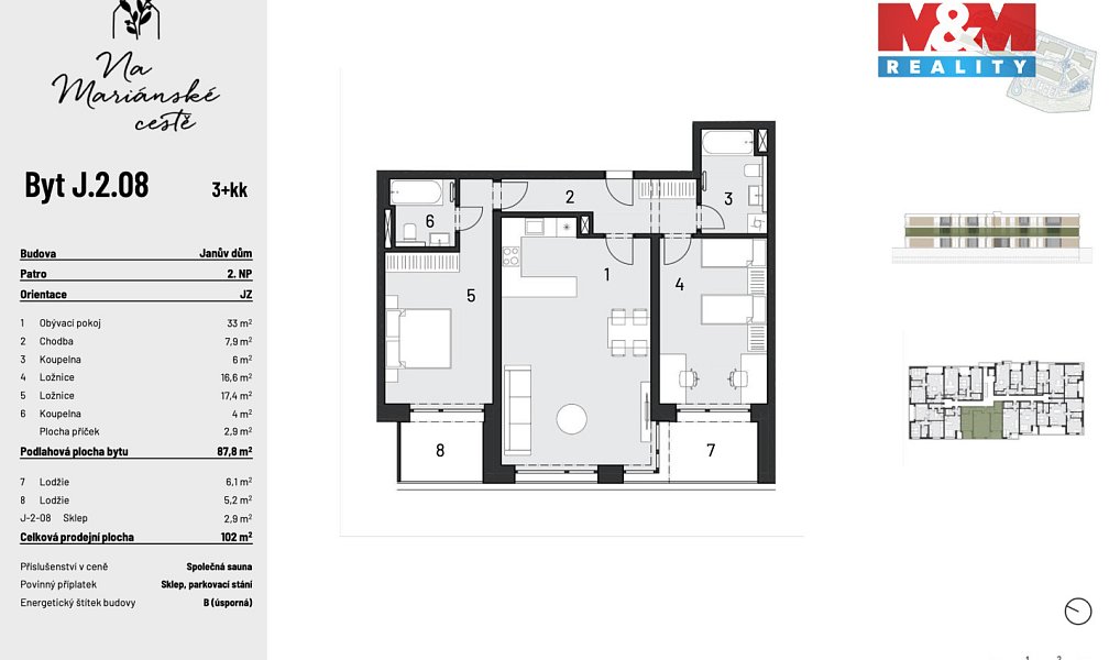 Prodej bytu 3+kk 88 m², Brandýs nad Labem-Stará Boleslav – náhled fotky 3