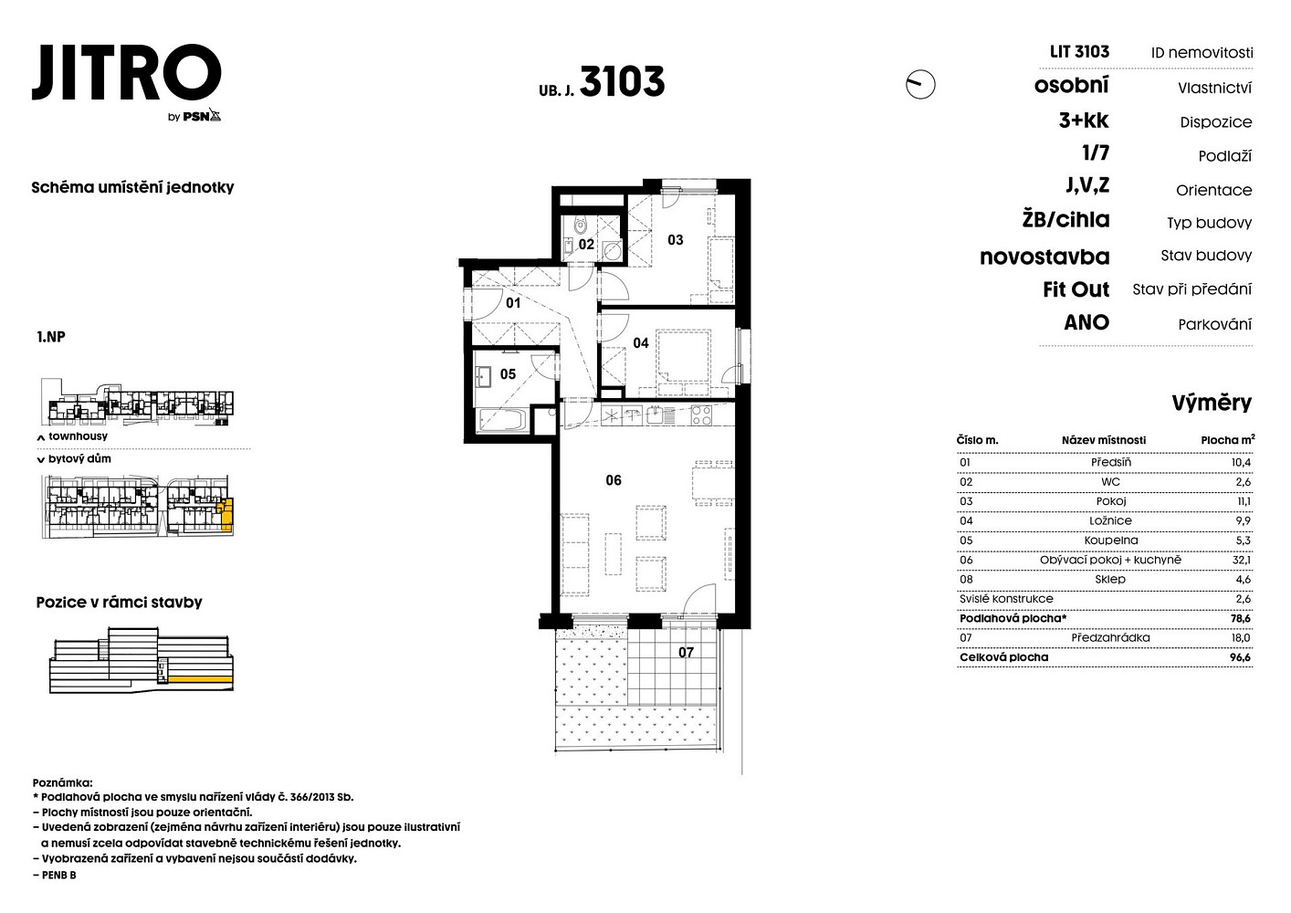 Prodej bytu 3+kk 76 m² — photo 2