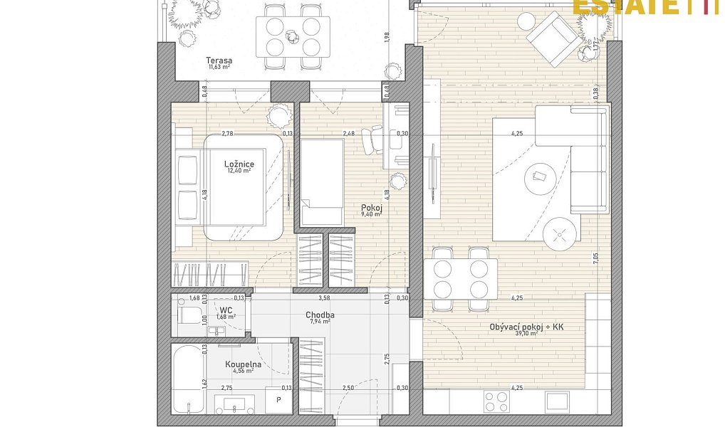 Prodej bytu 3+kk 89 m², Holubice – náhled fotky 23