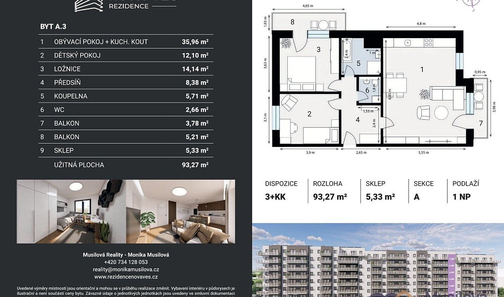 Prodej bytu 3+kk 88 m², Teplice – náhled fotky 9