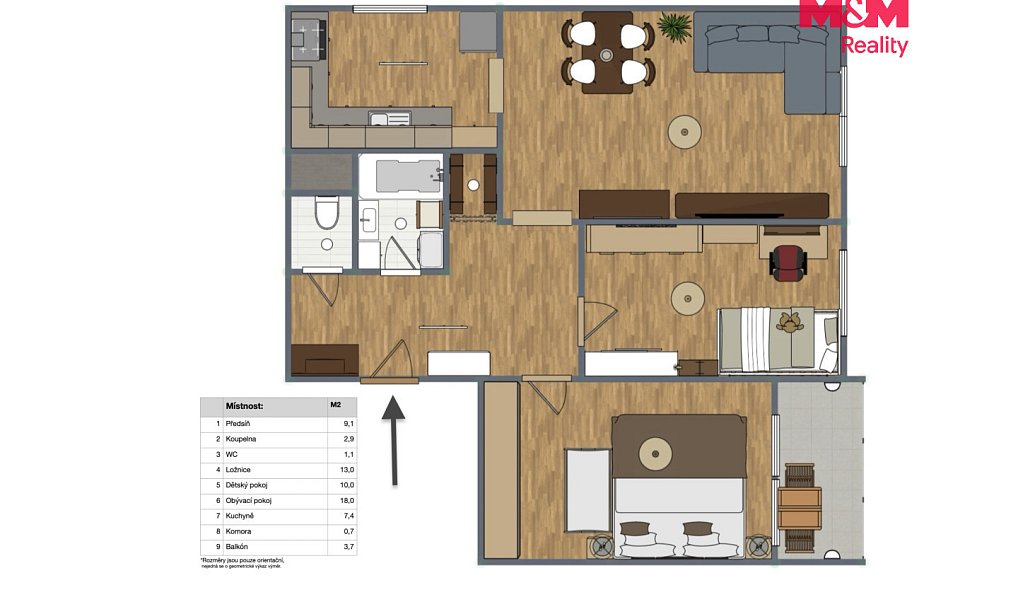 Prodej bytu 3+1 64 m², Příbram – náhled fotky 6