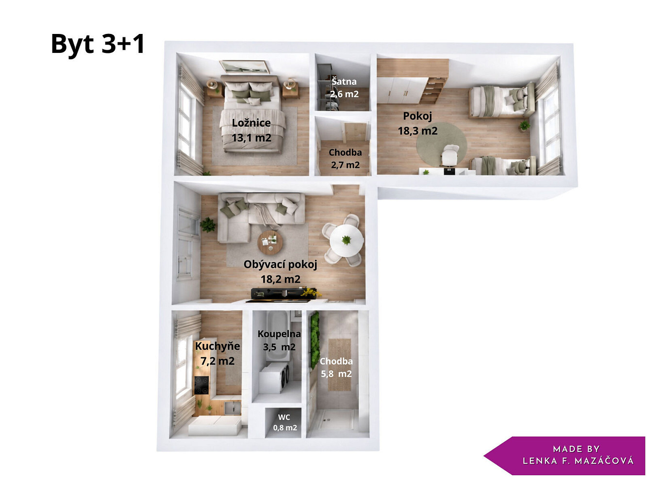 Prodej bytu 3+1 72 m² – fotografie 5