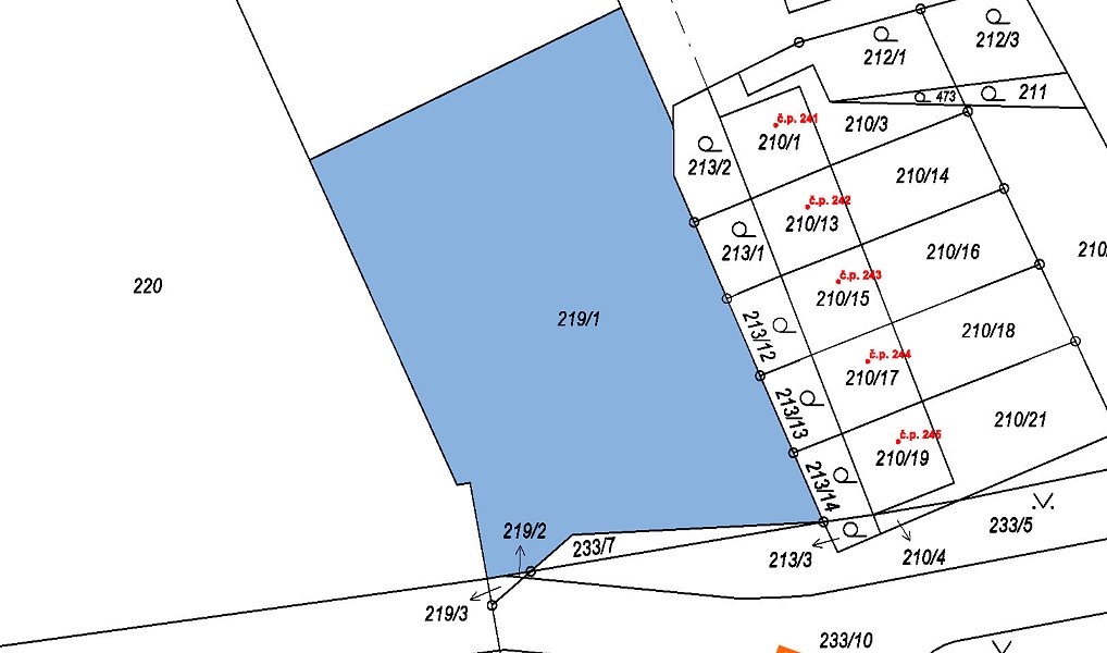 Prodej stavebního pozemku 1 935 m², Hořín – náhled fotky 3
