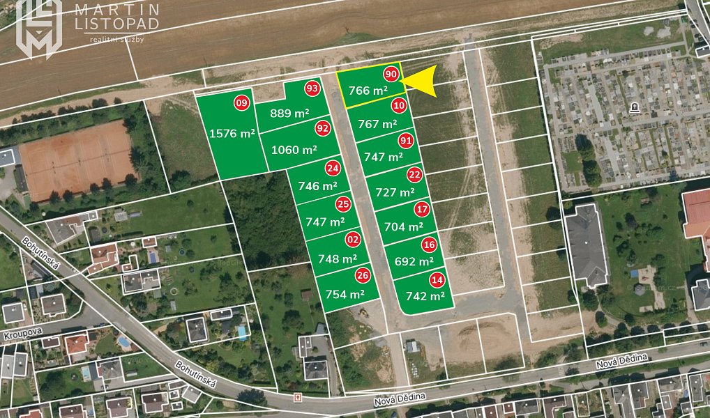Prodej stavebního pozemku 766 m², Bludov – náhled fotky 2