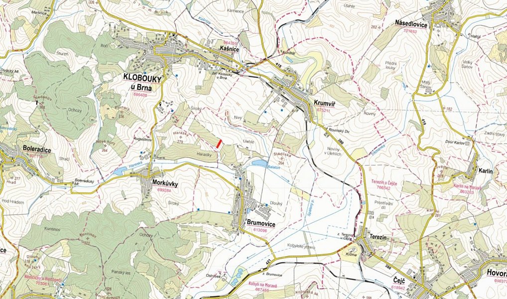 Prodej pole 4 183 m², Brumovice – náhled fotky 2