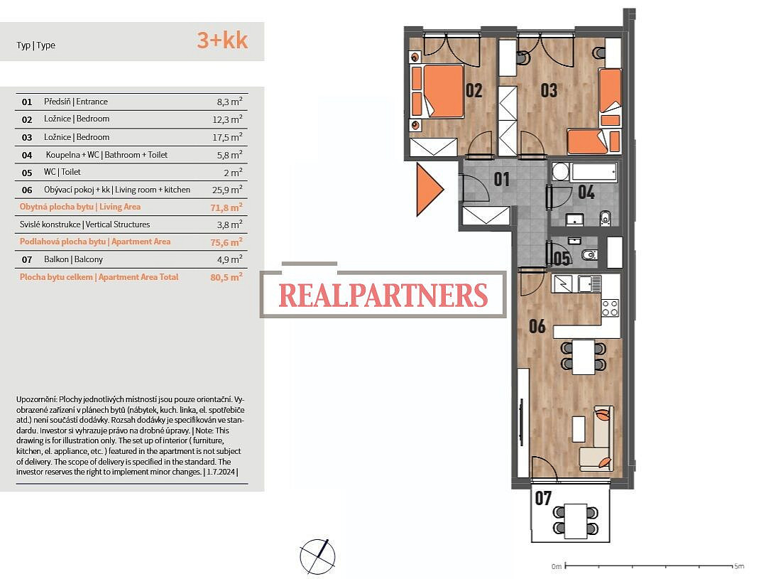 Prodej bytu 3+kk 76 m² — photo 2