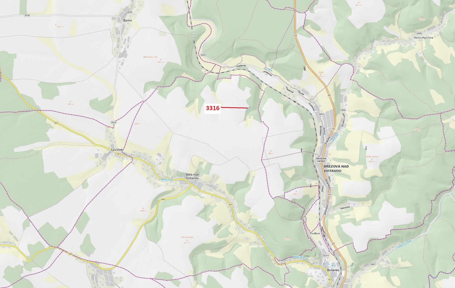 Dražba lesa 327 m²