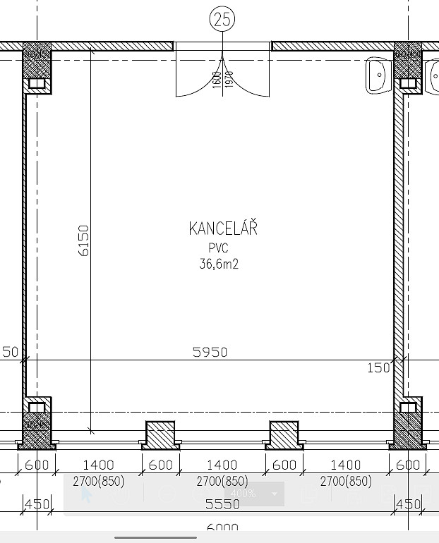 Pronájem kanceláře 37 m² – fotografie 3