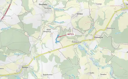 Dražba lesa 49 760 m², Střížov