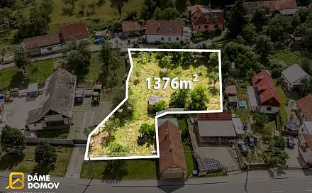 Prodej stavebního pozemku 1 376 m², Jestřabí, okres Zlín