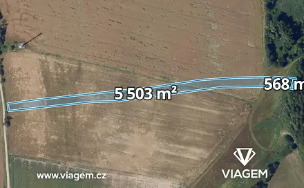 Prodej pole 1 214 m², Jilem, okres Havlíčkův Brod
