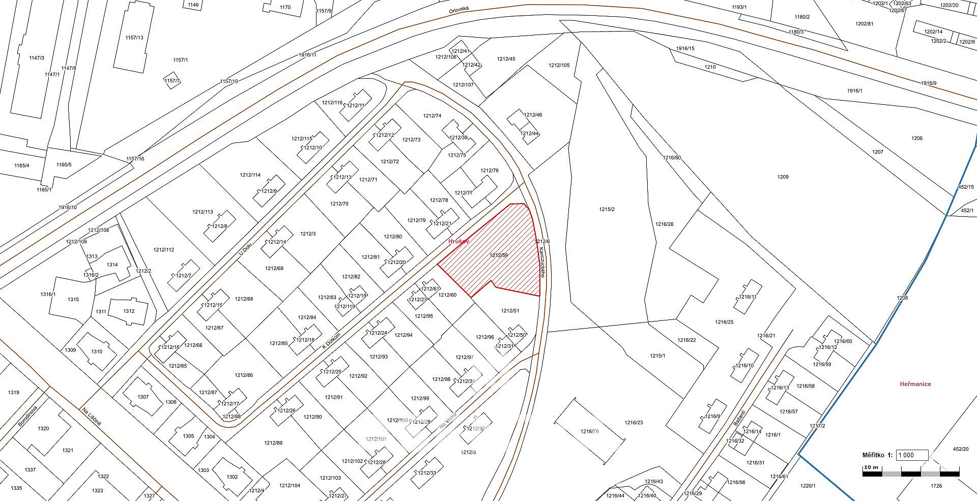 Prodej stavebního pozemku 1 632 m² – fotografie 3