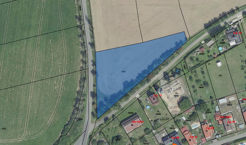 Prodej pole 227 m², Černíky – fotka 1 z 3